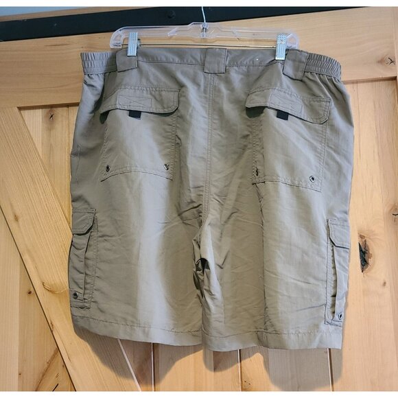 Lot of 2 Izod Saltwater & World Wide Sportsman Men 42 Shorts Cargo Tan Gray - Picture 5 of 16